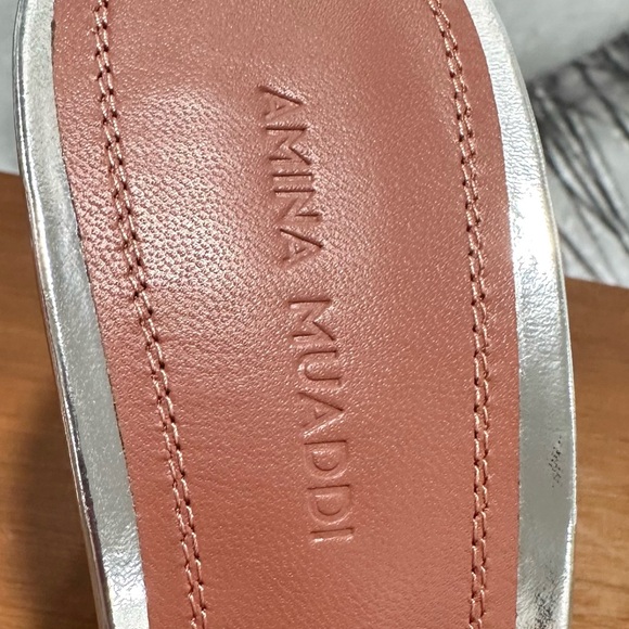 🌹AMINA MUADDI🌹 Lupita Glass Wedge Sandal Size: 36 - Picture 13 of 15